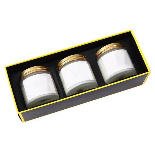 Set Of 3 Scented Candles - Text And Patterns Can Be Printed On The Surface - Holy Mango Store