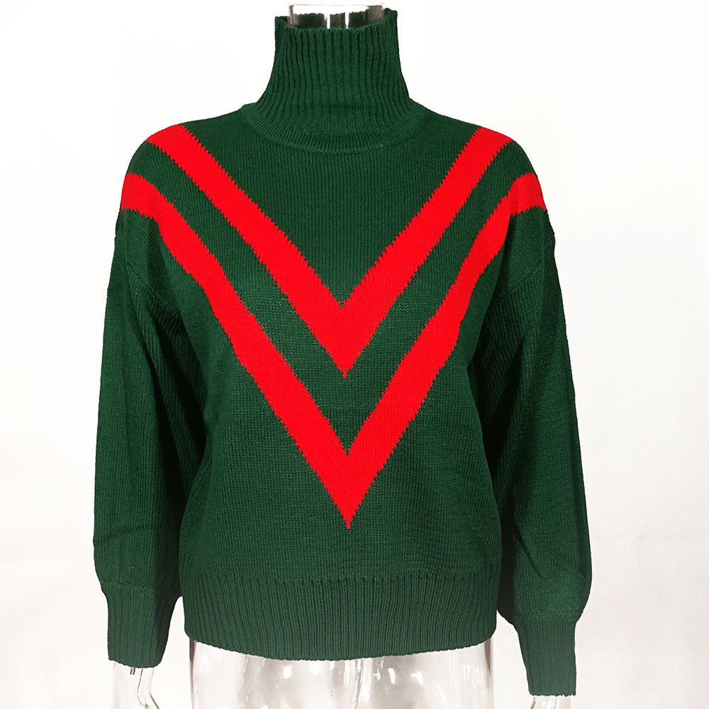 Turtleneck Long Sleeve Loose Retro Women’s Sweater