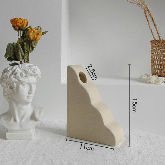 Simplicity Ceramic Vase Dry Flower Arrangement Home Decoration Ornament Living Room Display Art Vases - Holy Mango Store