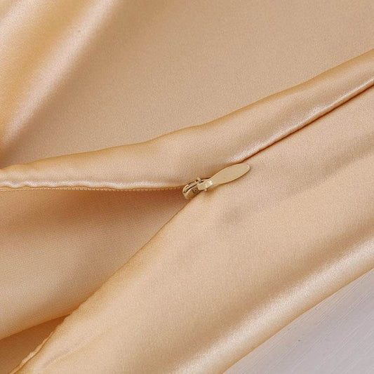 Pillowcase Satin Solid Color Simulation Silk Single Pillowcase Ice Silk Pillowcase - Holy Mango Store