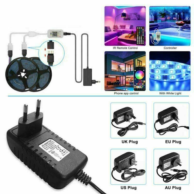 BRAND NEW 5050 RGB LED Strip Bluetooth Remote Lights TV Back Lights For Bar Room - Holy Mango Store