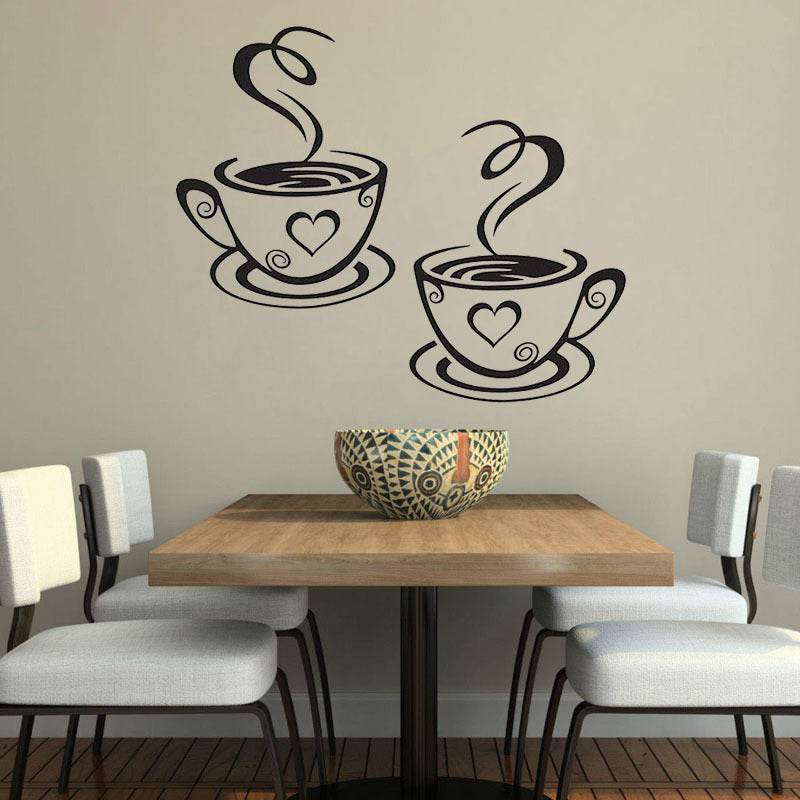 Cup Coffee Removable Wall Sticker Decorative Painting - Holy Mango Store