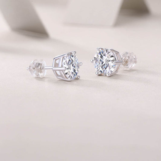 Years Quiet Good Luxury Fashion Diamond Earrings Stud Mosan Diamond Silver Jewelry - Holy Mango Store