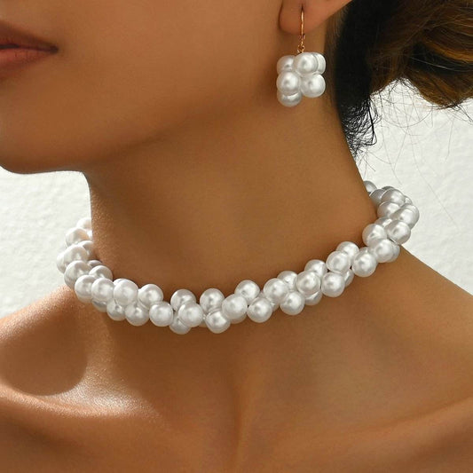 Elegant 14K Gold Pearl Jewelry Set - Timeless Elegance For Any Occasion - Holy Mango Store