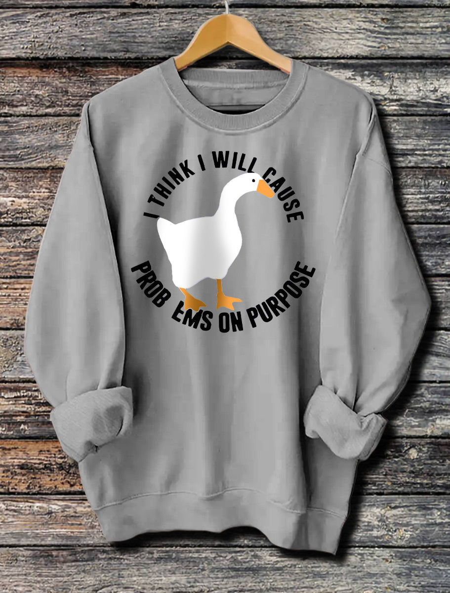 Women's Long Sleeved Printed Sweatshirt