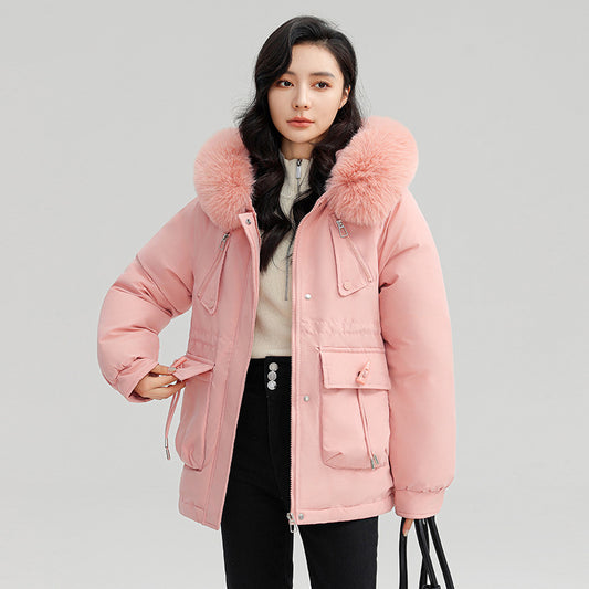 Horn Button Parka Women's Loose Coat