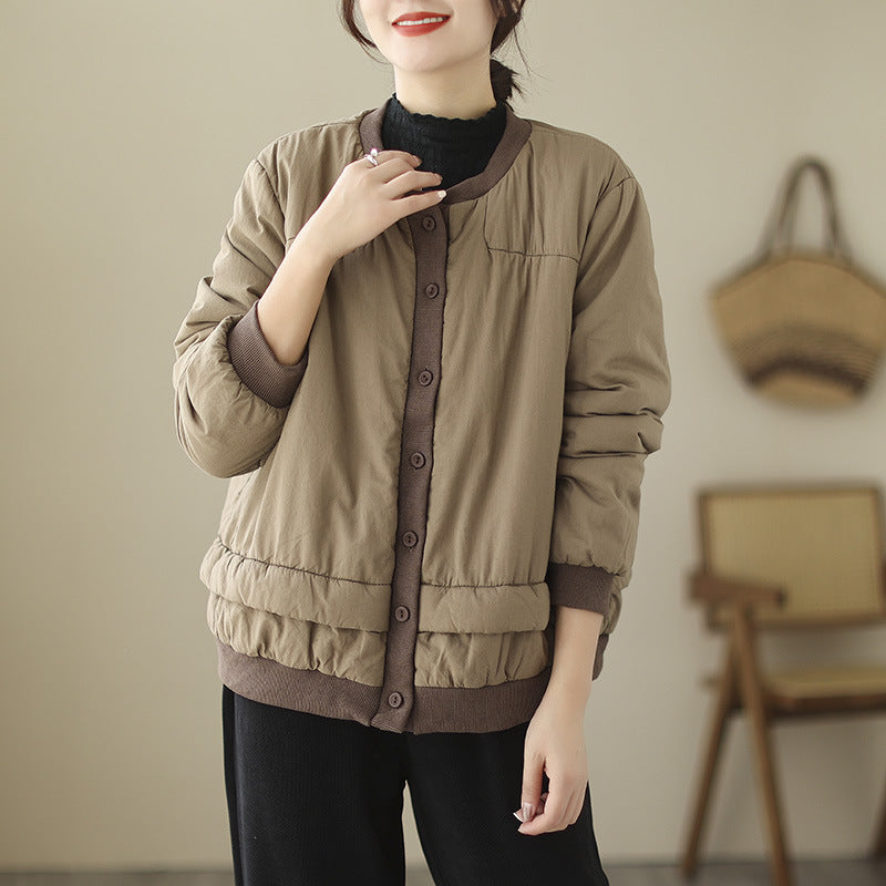 Retro Puff Cotton Jacket – Short & Cozy Winter Coat