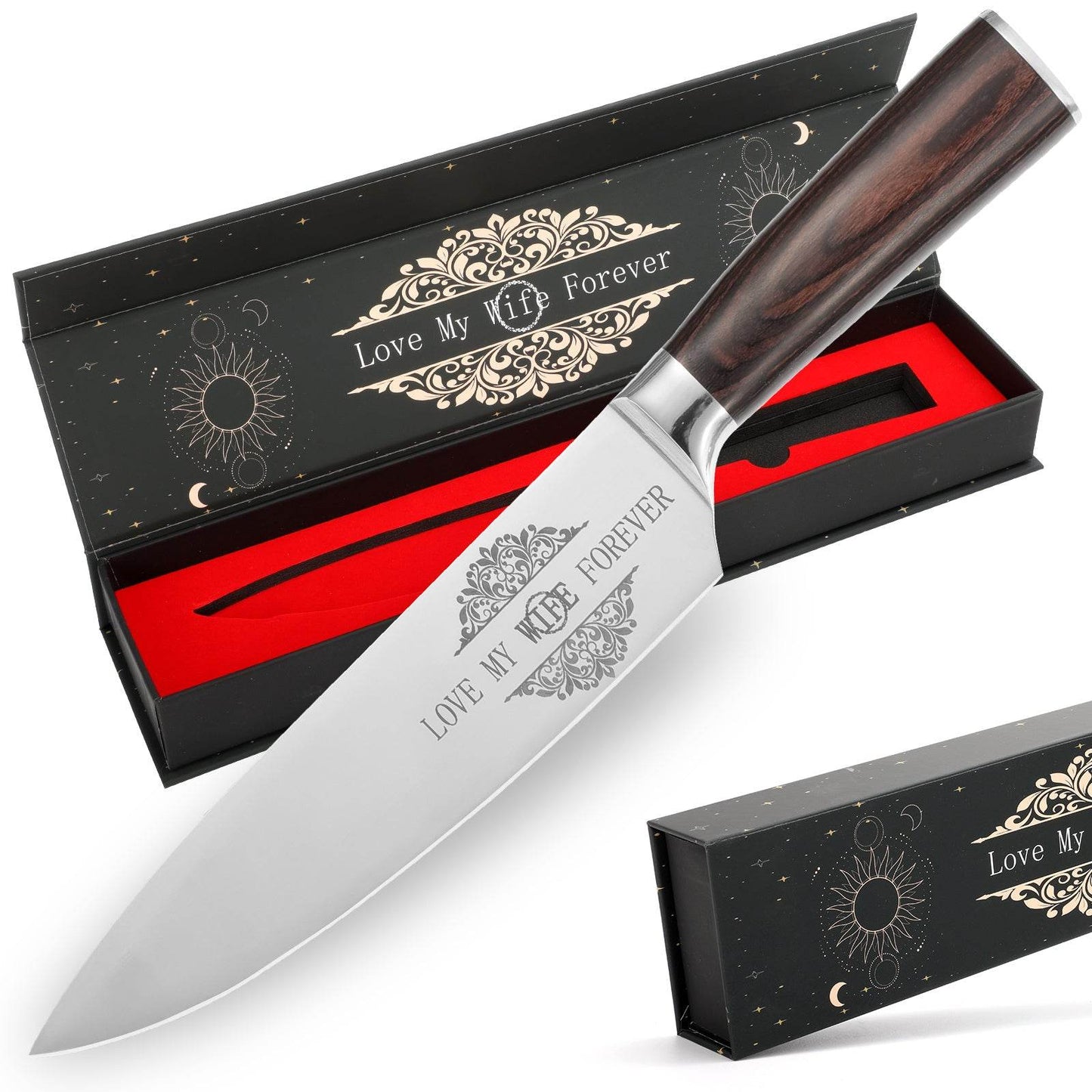 Gifts For Dad, Mom, Wife, Husband 8 Inch Chef Knife For Fathers Day Dad,Valentines Day, Mothers Day Gifts, Japanese 5cr15mov Kitchen Gyuto Chef Knives With Sheath - Holy Mango Store