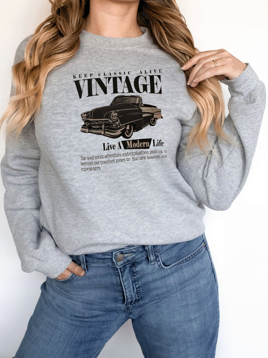Women’s Printed Pullover Sweatshirt – Long Sleeve Hoodie