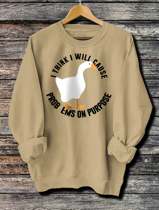 Women's Long Sleeved Printed Sweatshirt