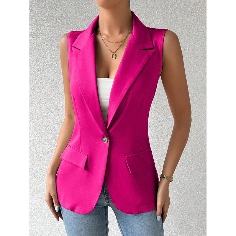 Women's Sleeveless Vest Blazer