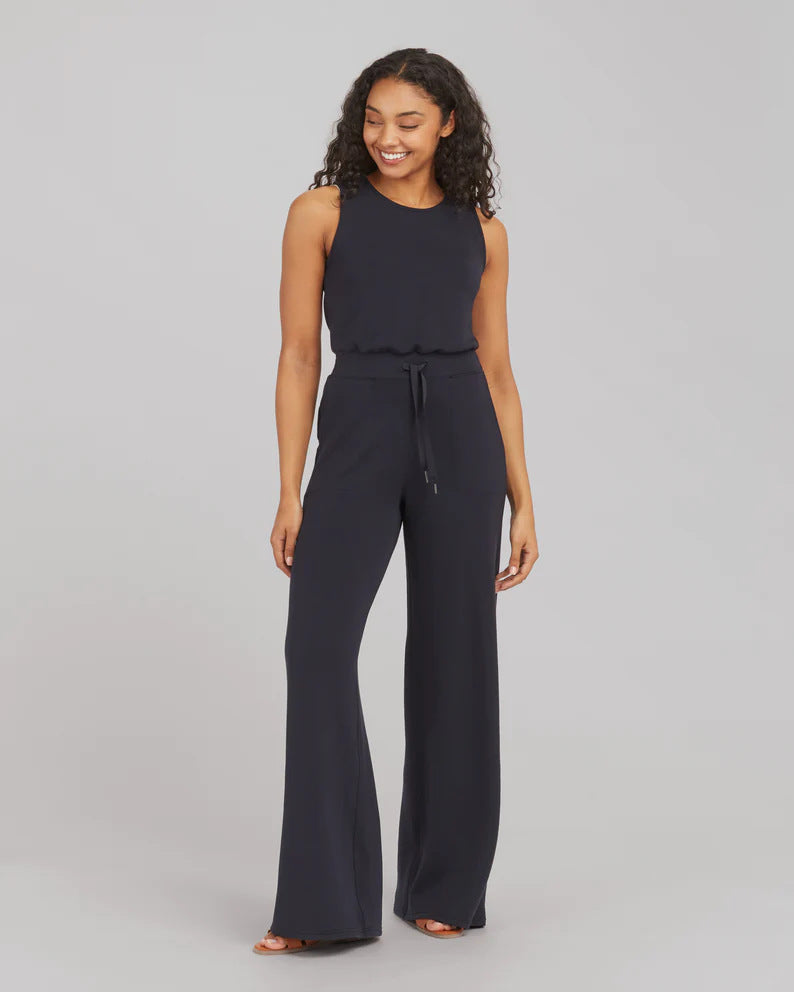 Women's Sleeveless Lace-Up Jumpsuit – One-Piece Pantsuit