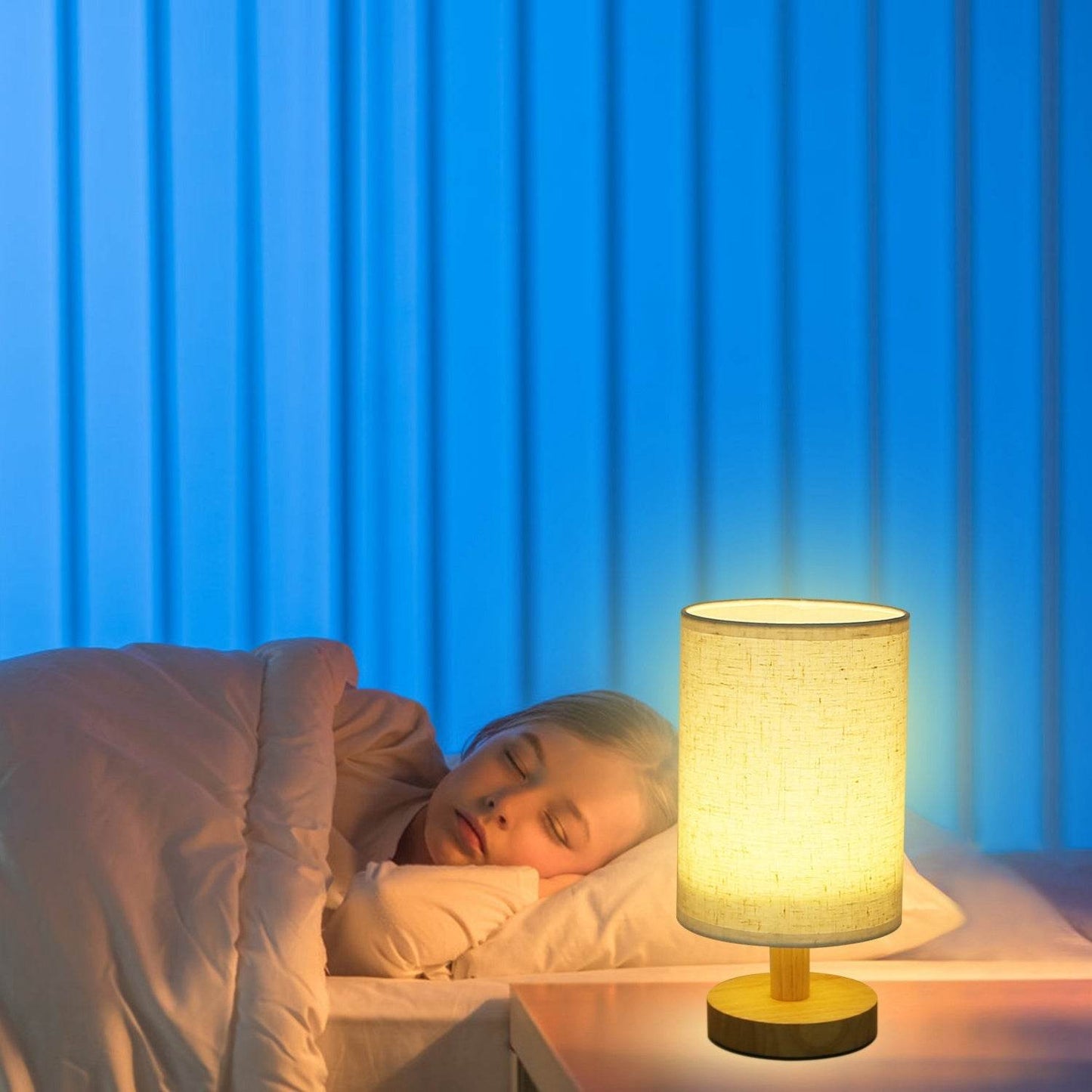 Warm White Bedside Lamp USB Plug Modern Bedroom Lamp - Holy Mango Store