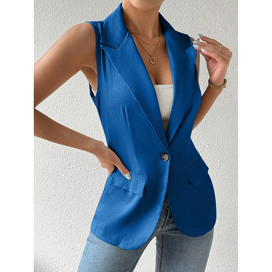 Women's Sleeveless Vest Blazer