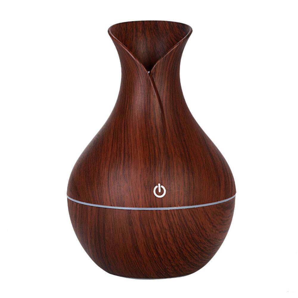 LED Ultrasonic Aroma Humidifier Essential Oil Diffuser Aromatherapy Air Purifier Home Small Incense Burner Holder Candle Yoga Fragrance Indoor Vase Shaped Aroma Burner Smoke Fountain Living Room Decor - Holy Mango Store