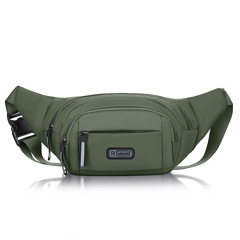 Holy Mango Store mens crossbody bag with multiple pockets in green for hands-free carrying