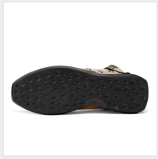 Sole view of trendy men's fashion sneakers from Holy Mango Store men's collection with durable grip