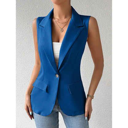 Women's Sleeveless Vest Blazer
