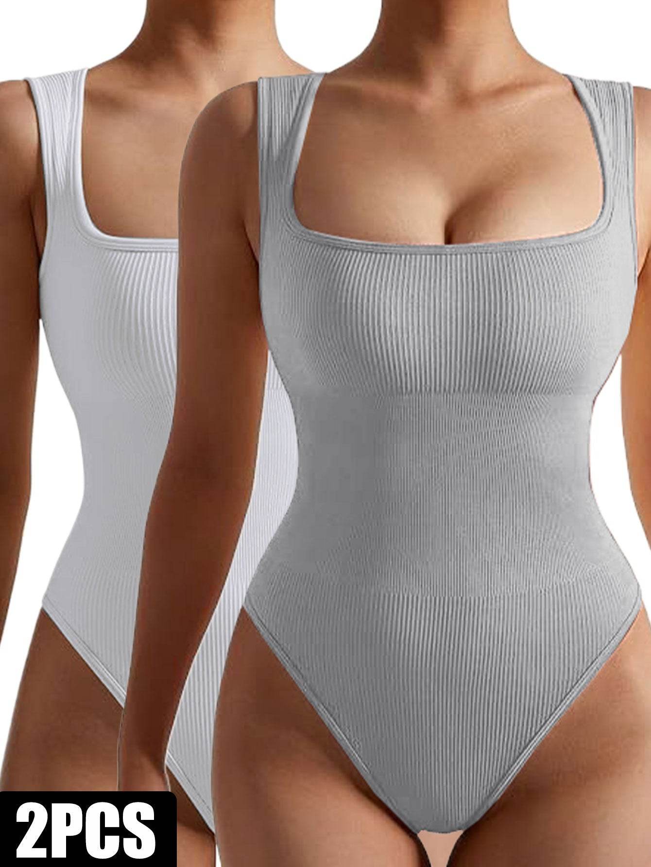 2 Pack Womens, One Piece Jumpsuits For Women, Ribbed Workout Tops For Women Clothing, Seamless Tank Tops Rompers - Holy Mango Store