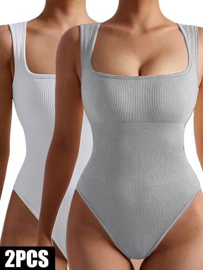 2 Pack Womens, One Piece Jumpsuits For Women, Ribbed Workout Tops For Women Clothing, Seamless Tank Tops Rompers - Holy Mango Store