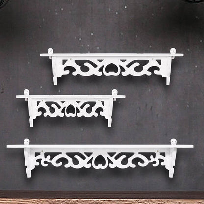 Set of 3 Shabby Floating Wall Shelves Bookshelf Display Wall Shelf Storage Rack - Holy Mango Store