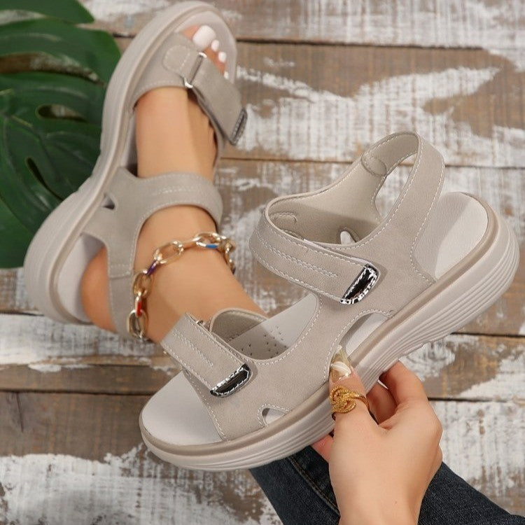 Women’s Velcro Sports Sandals – Lightweight Fish Mouth Summer Shoes