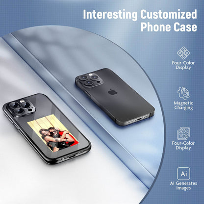 IPhone15 PRO PROMAX NFC Ink Screen Flip Phone Case Smart Creative DIY Custom All-Inclusive Case - Holy Mango Store