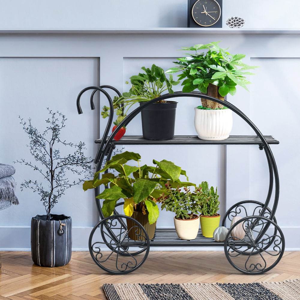 Heavy Duty Metal Flower Cart Plant Stand - Holy Mango Store