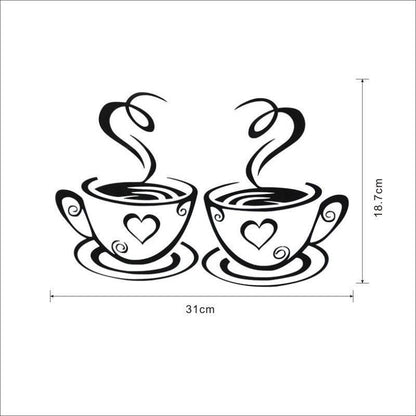 Cup Coffee Removable Wall Sticker Decorative Painting - Holy Mango Store