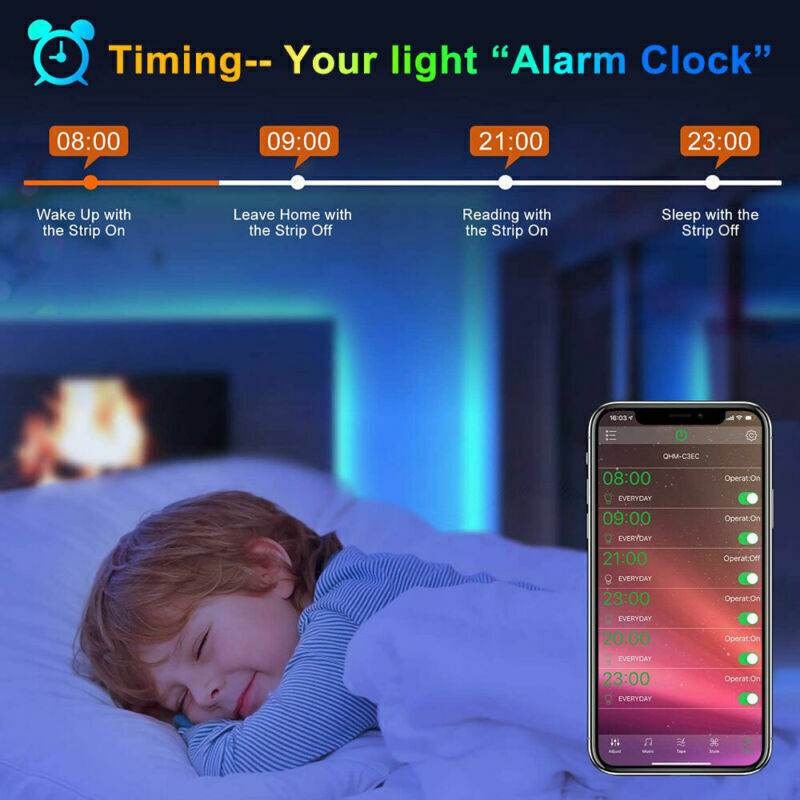 BRAND NEW 5050 RGB LED Strip Bluetooth Remote Lights TV Back Lights For Bar Room - Holy Mango Store