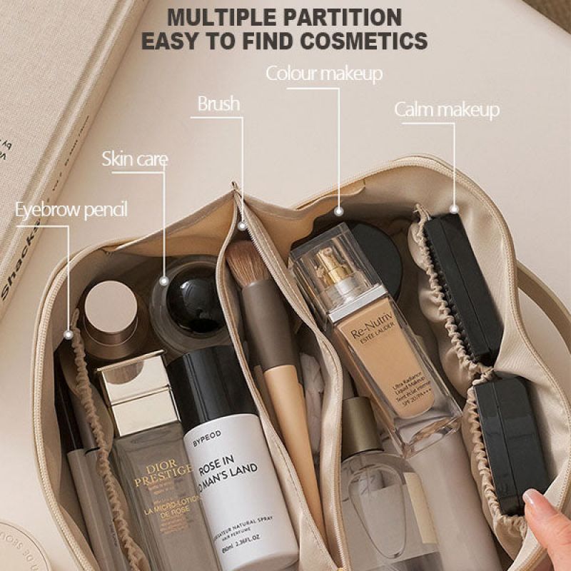 CloudTouch Travel Cosmetic Bag – Large Capacity Makeup & Toiletry Organizer