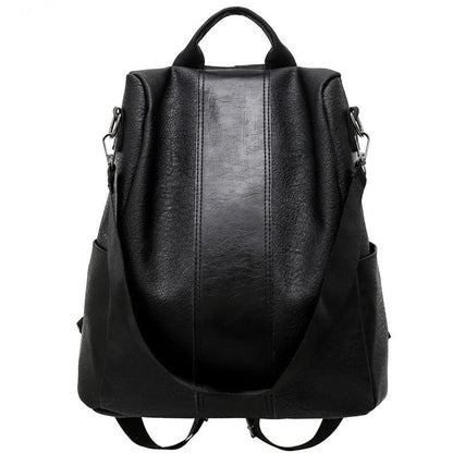 Urban Classic Women’s Solid Color Backpack – Large Capacity Leather Bag