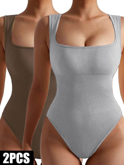 2 Pack Womens, One Piece Jumpsuits For Women, Ribbed Workout Tops For Women Clothing, Seamless Tank Tops Rompers - Holy Mango Store