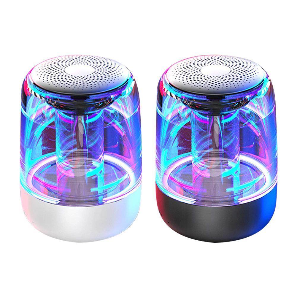 Portable Speakers Bluetooth Column Wireless Bluetooth Speaker Powerful Bass Radio with Variable Color LED Light - Holy Mango Store
