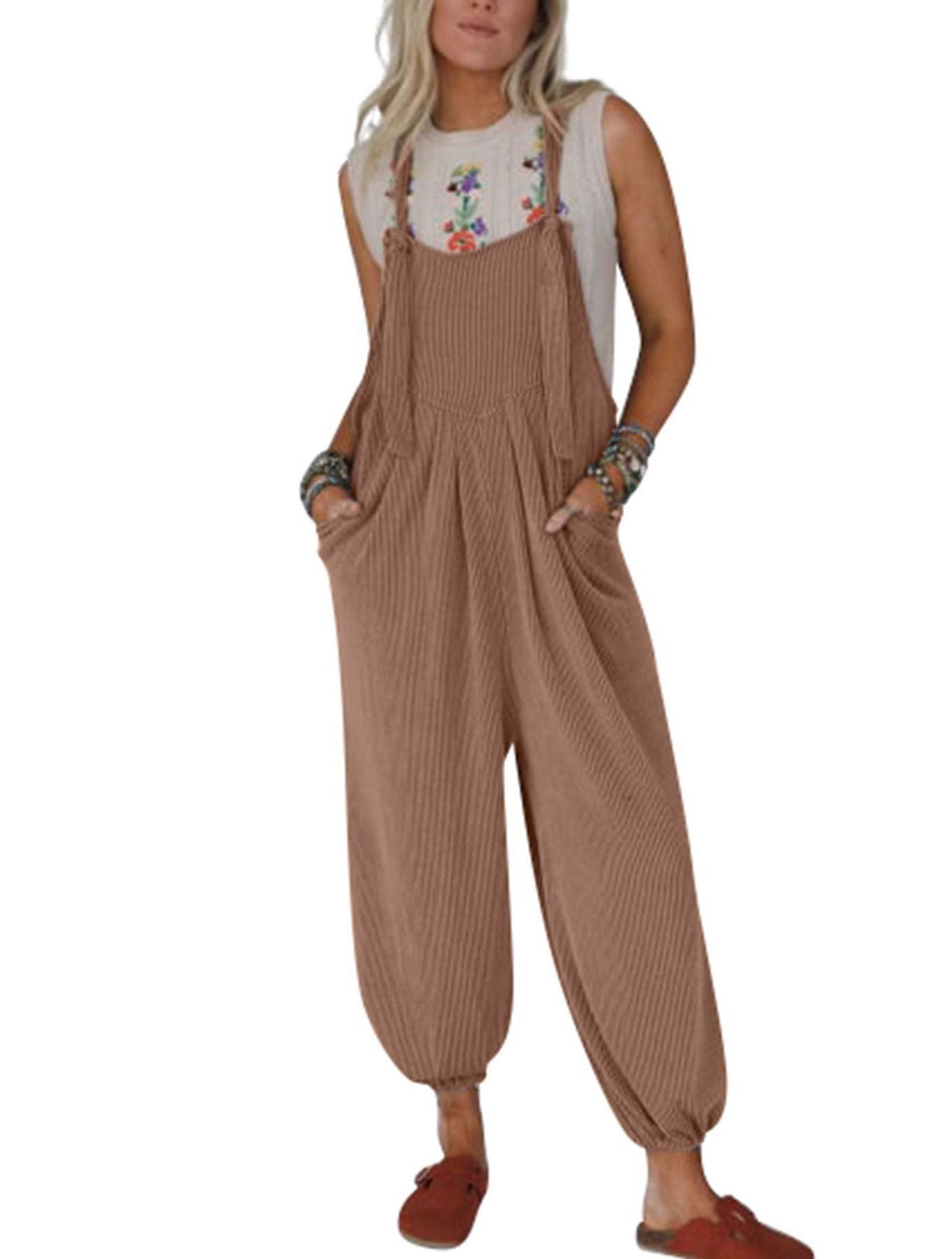 Women's Casual Pocket Long Jumpsuit – Effortless Everyday Comfort