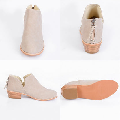 Retro Women’s Ankle Boots – Chunky Heel Fall Fashion Footwear