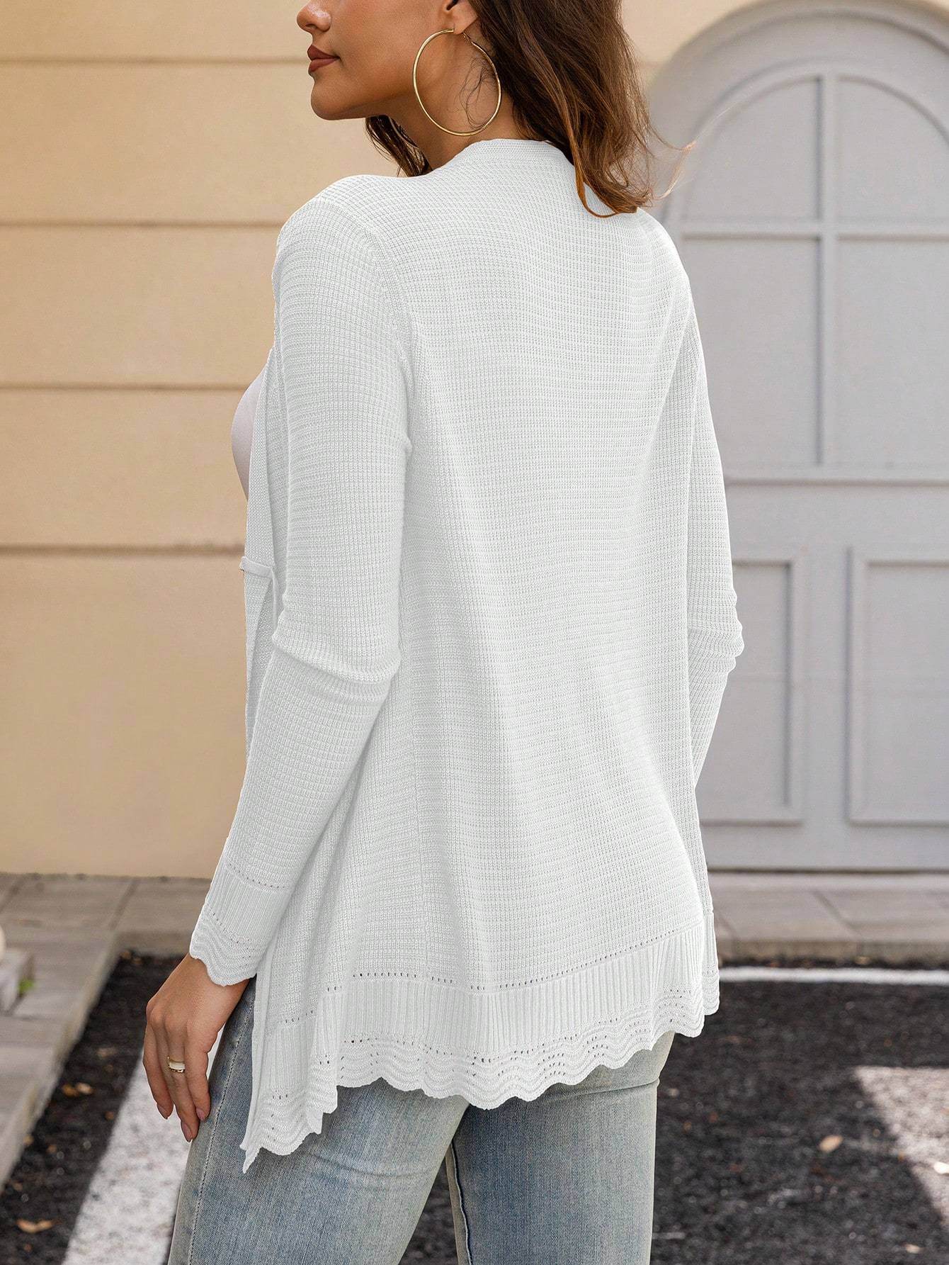Women's Cardigans Open Front Long Sleeve Lace Up Lightweight Cardigan Sweaters For Women - Holy Mango Store