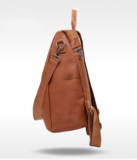 Urban Classic Women’s Solid Color Backpack – Large Capacity Leather Bag