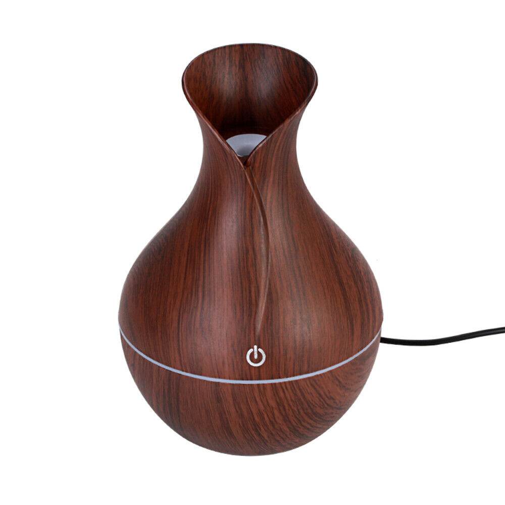 LED Ultrasonic Aroma Humidifier Essential Oil Diffuser Aromatherapy Air Purifier Home Small Incense Burner Holder Candle Yoga Fragrance Indoor Vase Shaped Aroma Burner Smoke Fountain Living Room Decor - Holy Mango Store