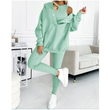 Women’s Vest Hoodie & Pants Set – Sleek 2‑ or 3‑Piece Active Luxe