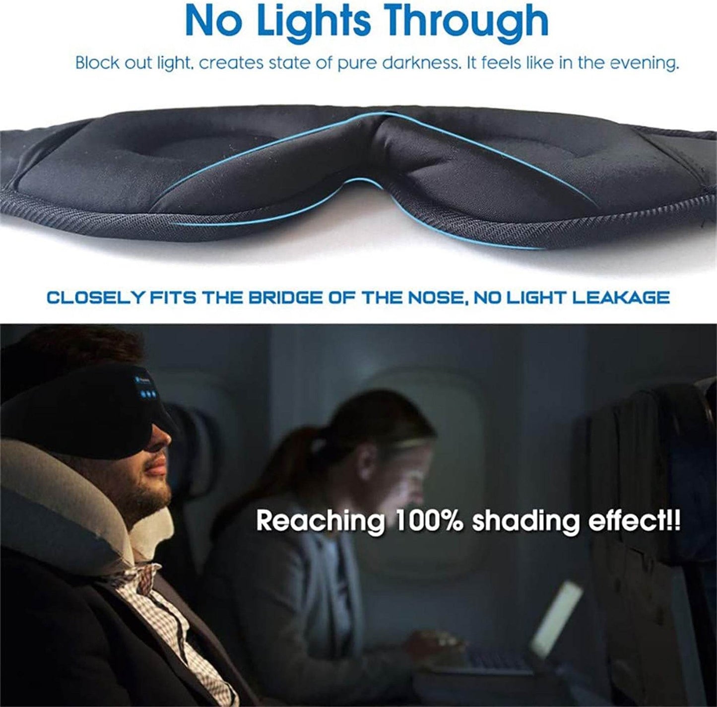 Wireless Call Stereo Music Blackout Sleep Eye Mask - Holy Mango Store