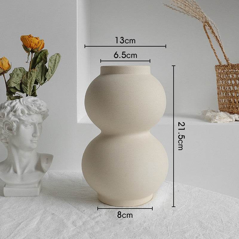 Simplicity Ceramic Vase Dry Flower Arrangement Home Decoration Ornament Living Room Display Art Vases - Holy Mango Store