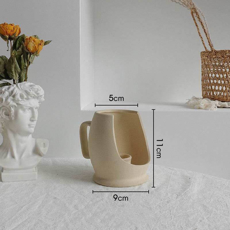 Simplicity Ceramic Vase Dry Flower Arrangement Home Decoration Ornament Living Room Display Art Vases - Holy Mango Store