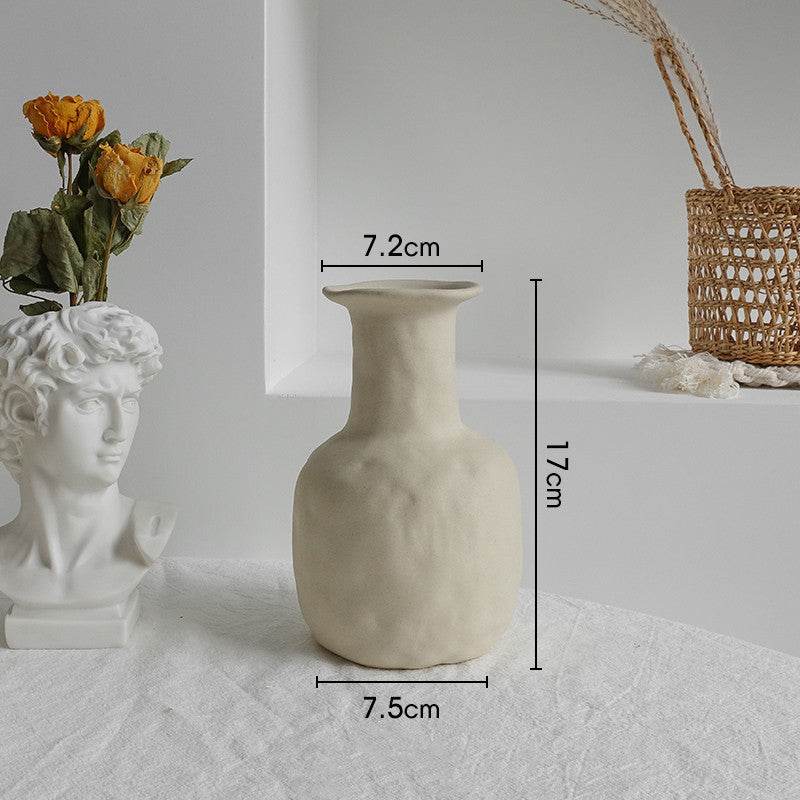 Simplicity Ceramic Vase Dry Flower Arrangement Home Decoration Ornament Living Room Display Art Vases - Holy Mango Store