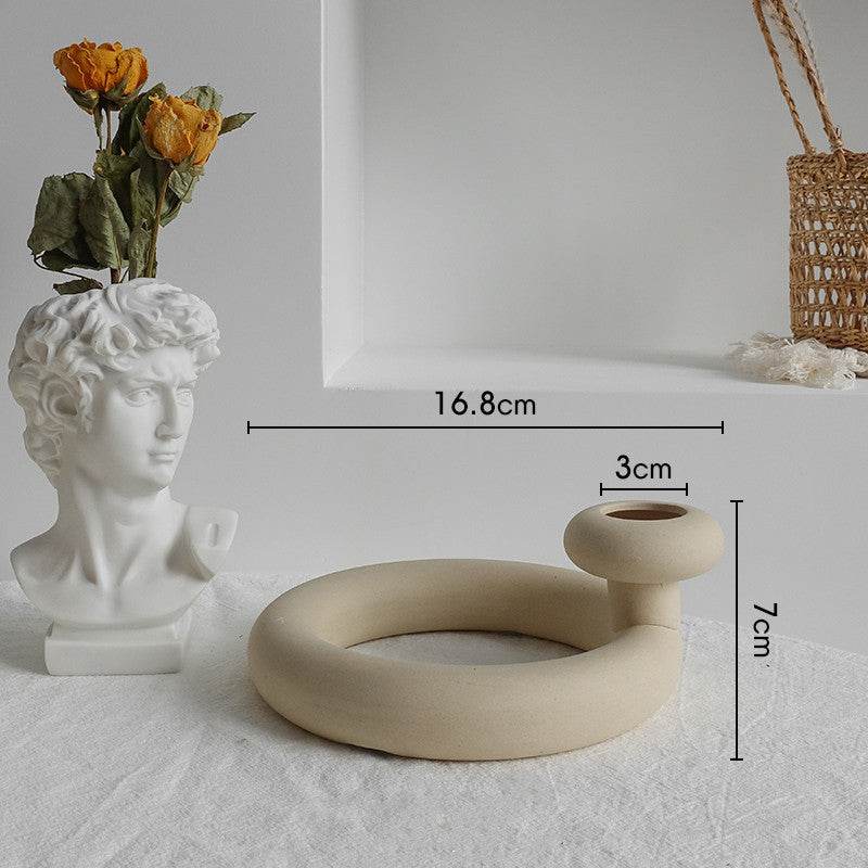 Simplicity Ceramic Vase Dry Flower Arrangement Home Decoration Ornament Living Room Display Art Vases - Holy Mango Store