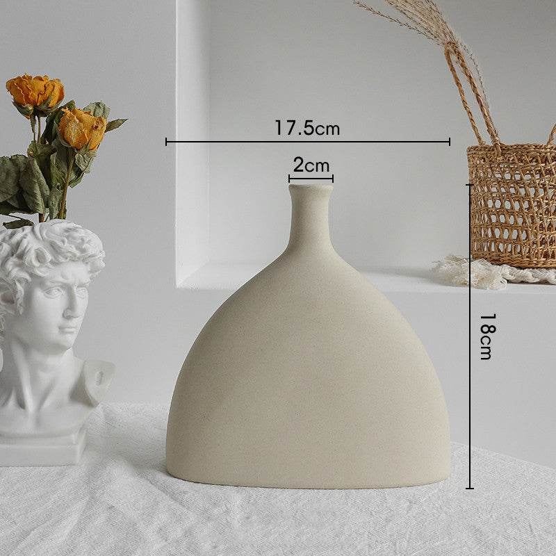 Simplicity Ceramic Vase Dry Flower Arrangement Home Decoration Ornament Living Room Display Art Vases - Holy Mango Store