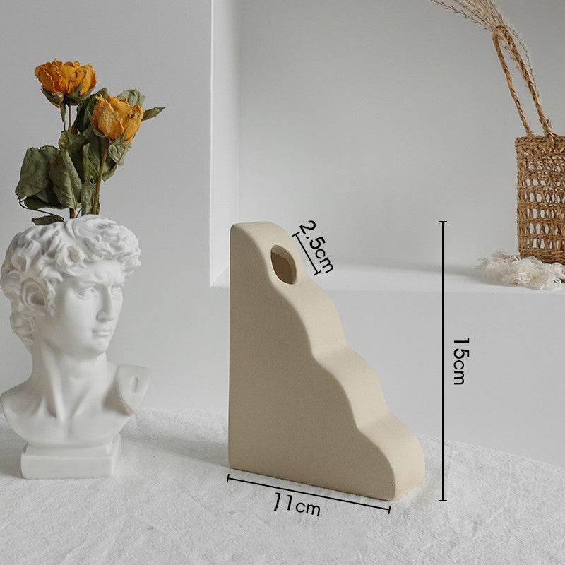 Simplicity Ceramic Vase Dry Flower Arrangement Home Decoration Ornament Living Room Display Art Vases - Holy Mango Store