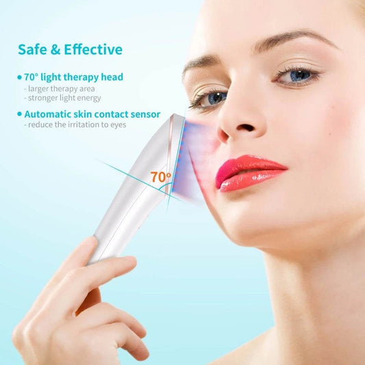 Acne Light Therapy Xpreen Wireless Rechargeable Light Acne Treatment Device Acne Clearing Eraser with Blue Light and Red Light - Holy Mango Store