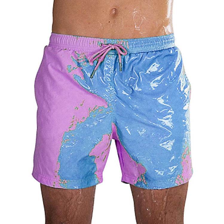 Magical Change Color Beach Shorts Summer Men Swimming Trunks Swimwear Swimsuit Quick Dry bathing shorts Beach Pant - Holy Mango Store