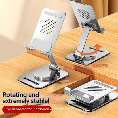 360 Degrees Rotate Metal Desk Mobile Phone Holder Stand For Phone Pad Adjustable Desktop Tablet Holderl Table Cell Phone Stand - Holy Mango Store
